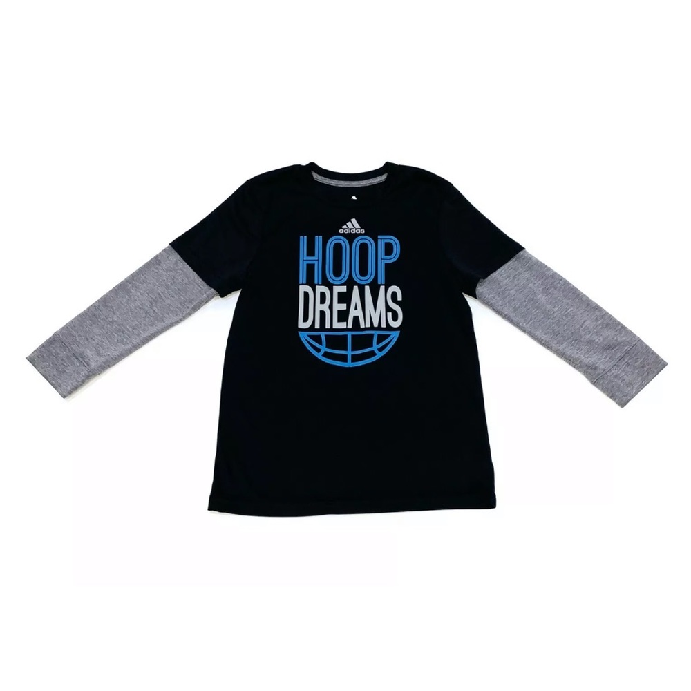ADIDAS Graphic "Hoop Dreams" Long Sleeve Shirt Top